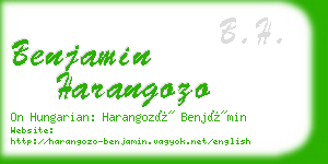 benjamin harangozo business card